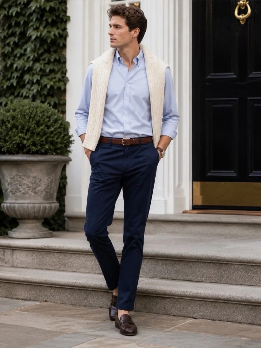 J.Crew Ludlow Slim Men’s Navy Cotton Dress Pants Chinos 32x32 Tailored Classic